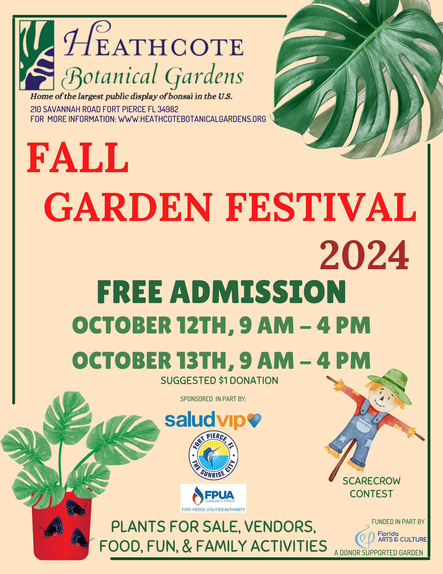 Fall Garden Festival Flyer with sponsors 2024